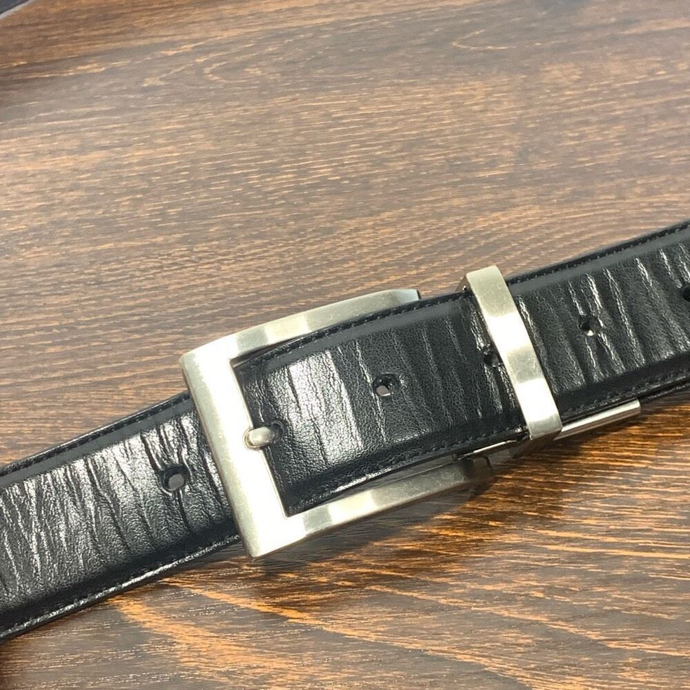 Tommy Hilfiger Men's CHG Genuine Leather Reversible Belt Black Size 54|56 NWOT